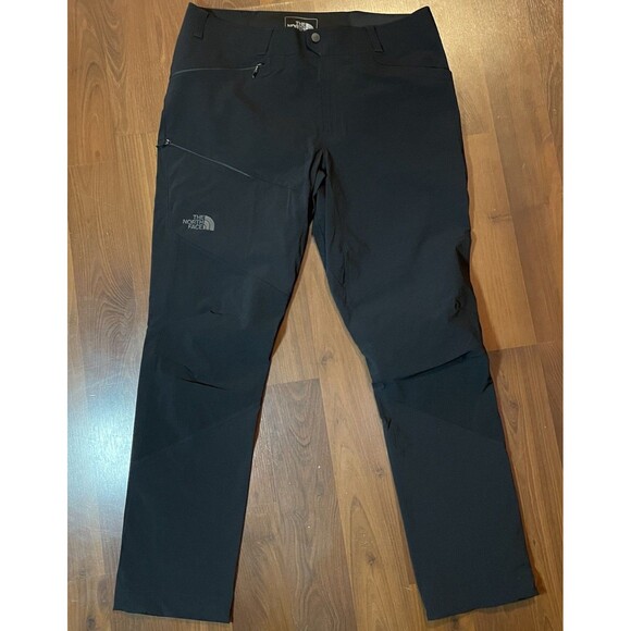 The North Face Pants Mens 34x31 Progressor Black Nylon Blend Softshell Hiking - Picture 1 of 9